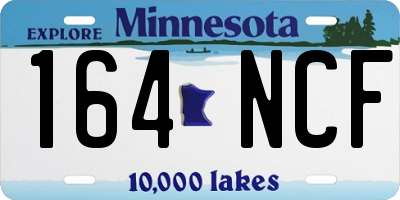 MN license plate 164NCF