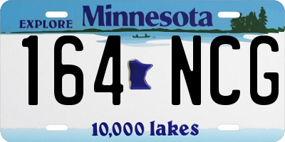 MN license plate 164NCG