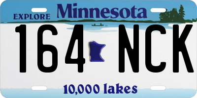 MN license plate 164NCK