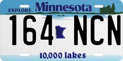 MN license plate 164NCN