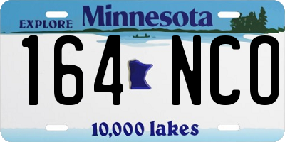 MN license plate 164NCO