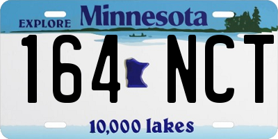MN license plate 164NCT