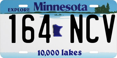 MN license plate 164NCV