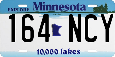 MN license plate 164NCY