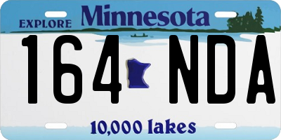 MN license plate 164NDA