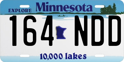 MN license plate 164NDD