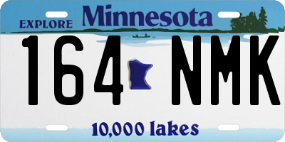 MN license plate 164NMK