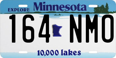 MN license plate 164NMO