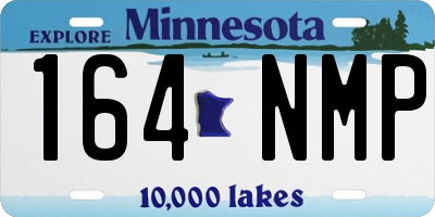 MN license plate 164NMP