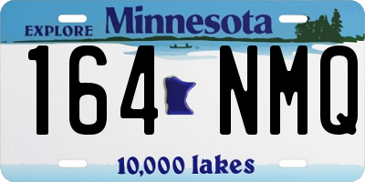 MN license plate 164NMQ