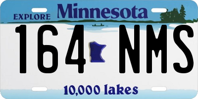 MN license plate 164NMS