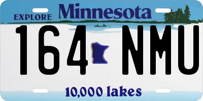 MN license plate 164NMU