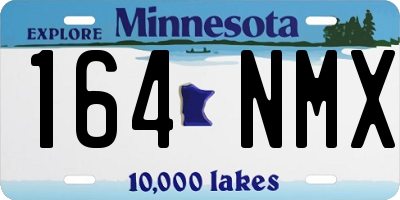 MN license plate 164NMX