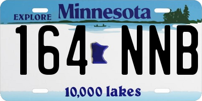 MN license plate 164NNB
