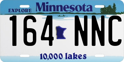 MN license plate 164NNC