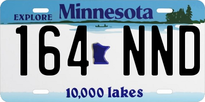 MN license plate 164NND
