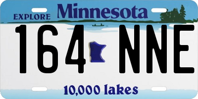 MN license plate 164NNE
