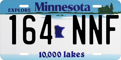 MN license plate 164NNF