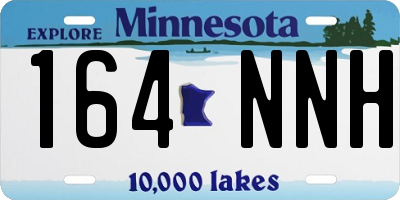 MN license plate 164NNH