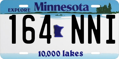 MN license plate 164NNI