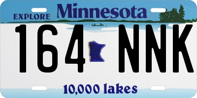 MN license plate 164NNK
