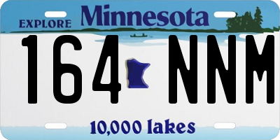 MN license plate 164NNM