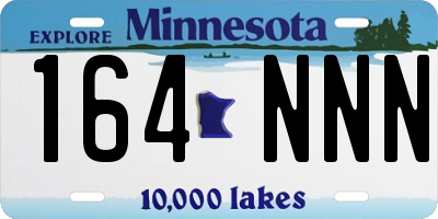 MN license plate 164NNN