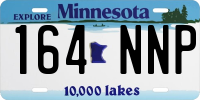 MN license plate 164NNP