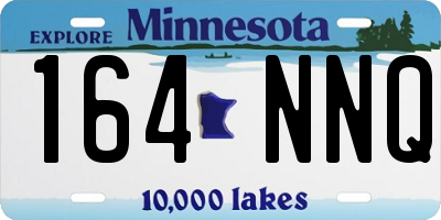 MN license plate 164NNQ