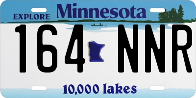 MN license plate 164NNR