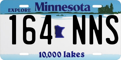 MN license plate 164NNS