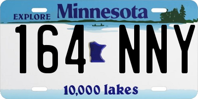 MN license plate 164NNY