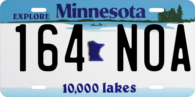 MN license plate 164NOA