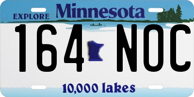 MN license plate 164NOC