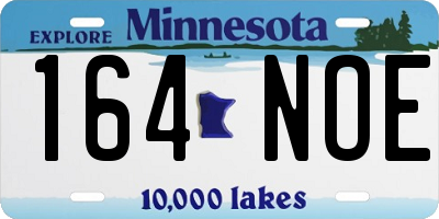 MN license plate 164NOE