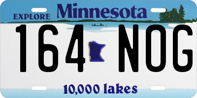 MN license plate 164NOG