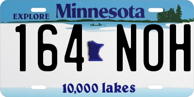 MN license plate 164NOH