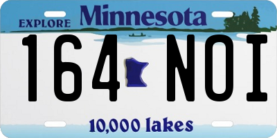 MN license plate 164NOI