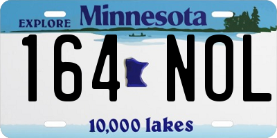 MN license plate 164NOL