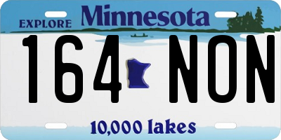 MN license plate 164NON