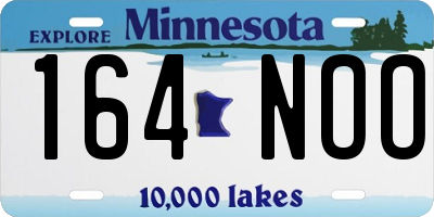 MN license plate 164NOO