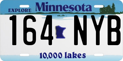 MN license plate 164NYB