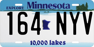 MN license plate 164NYV