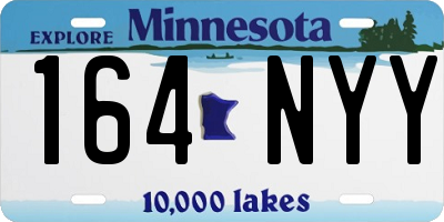 MN license plate 164NYY