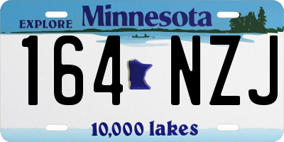 MN license plate 164NZJ