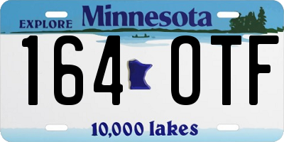 MN license plate 164OTF