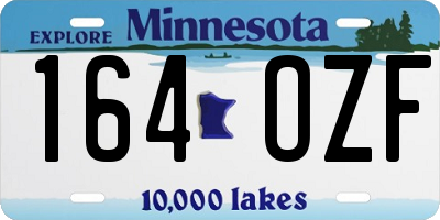 MN license plate 164OZF