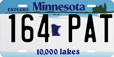 MN license plate 164PAT