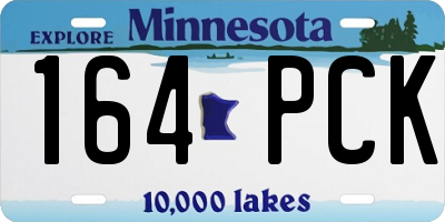MN license plate 164PCK