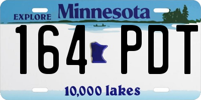 MN license plate 164PDT